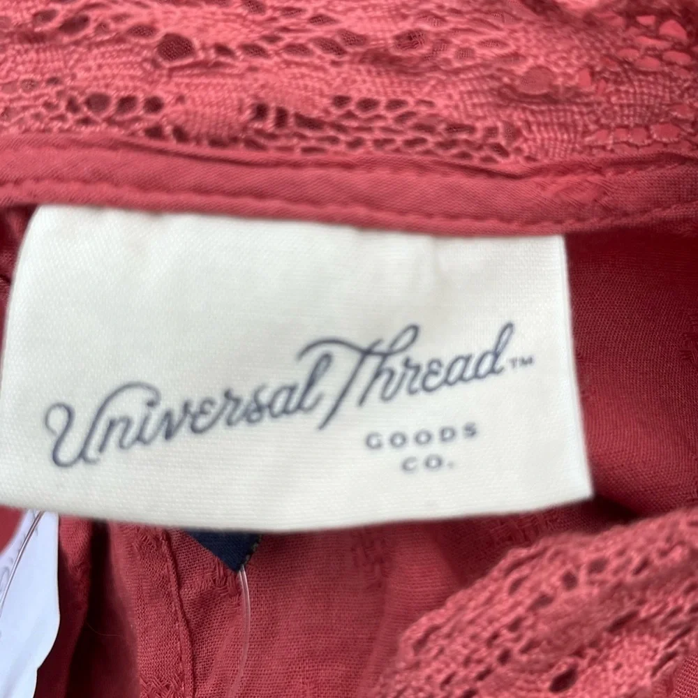 Women's Red Lace Detail Top - Picture 11 of 16